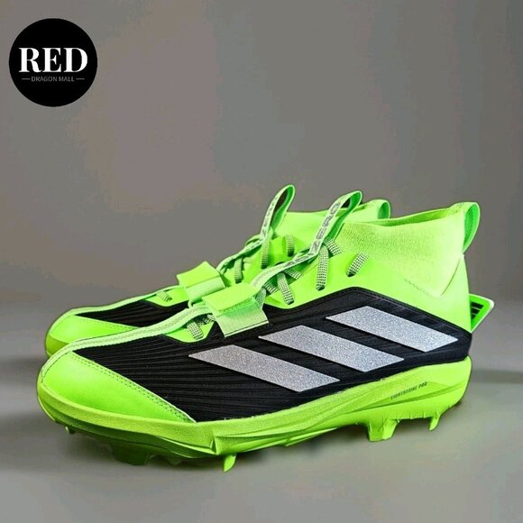 Adidas Adizero Edge+ TPU Baseball Cleats Solar Green IH6139 - Men's Size 10.5 - Picture 2 of 14